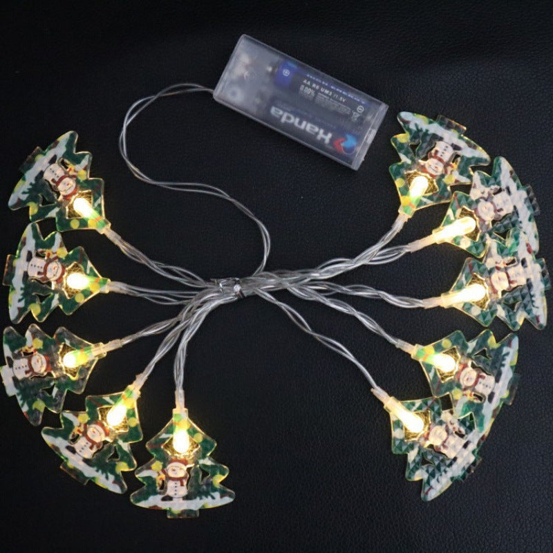 New LED Lighting Chain Christmas Tree Snowman Old Man Halloween Day Atmosphere Decoration