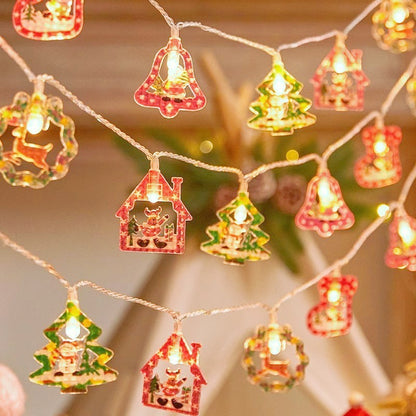 New LED Lighting Chain Christmas Tree Snowman Old Man Halloween Day Atmosphere Decoration