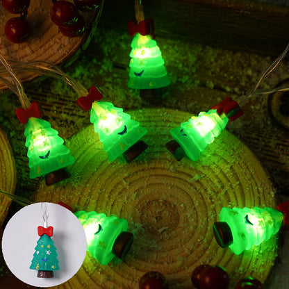 New LED Lighting Chain Christmas Tree Snowman Old Man Halloween Day Atmosphere Decoration