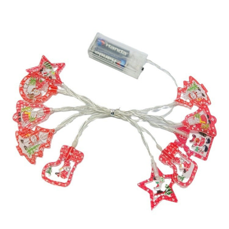 New LED Lighting Chain Christmas Tree Snowman Old Man Halloween Day Atmosphere Decoration