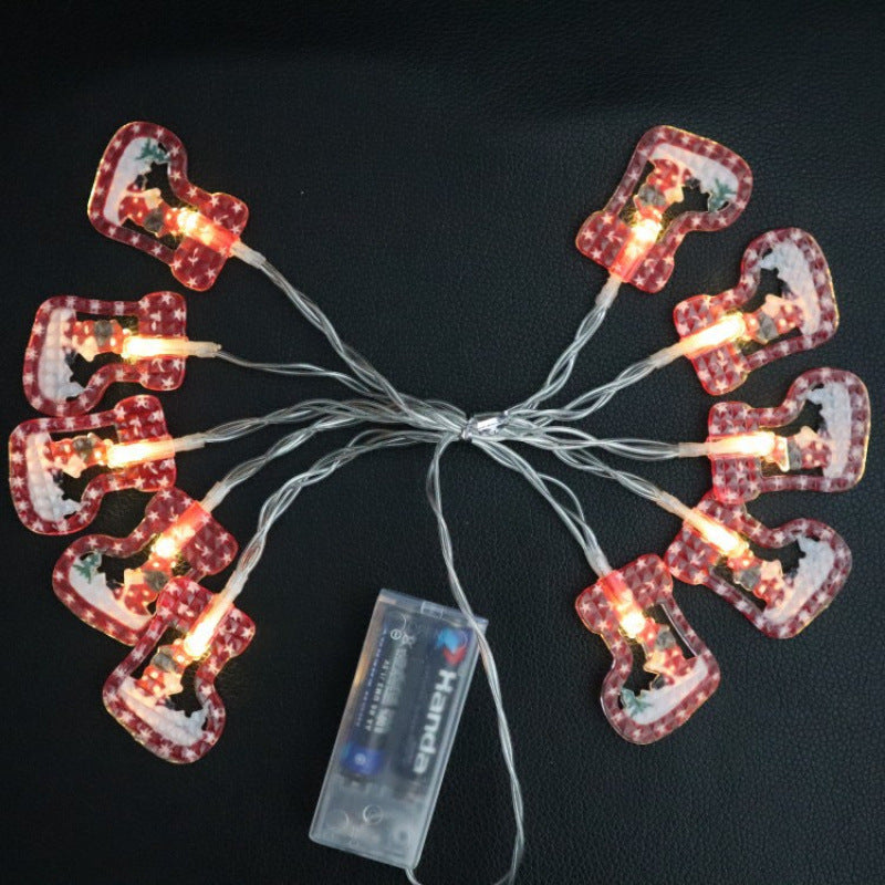 New LED Lighting Chain Christmas Tree Snowman Old Man Halloween Day Atmosphere Decoration