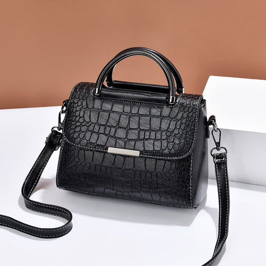 Stone-pattern Handbag Autumnwinter New Korean-style Shoulder Crossbody Bag