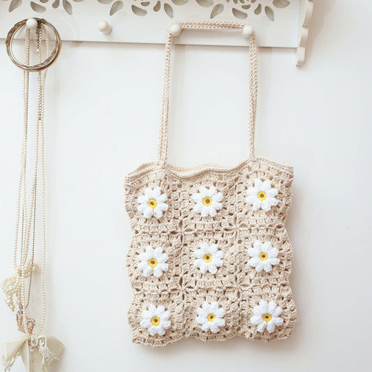 Hand-hooked Flower Casual Bag Single Shoulder Beach Bag